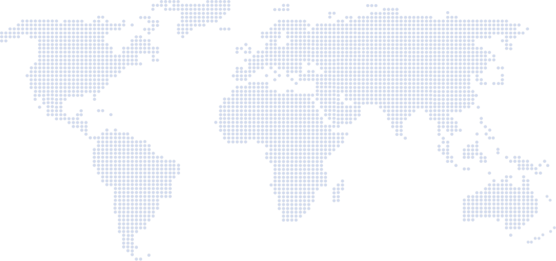 A graphic of a dotted map of the world